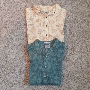 2 L.L. Bean Hawaiian Camp Shirts